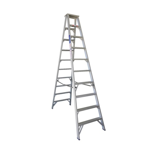 Indalex 10 Steps Pro Aluminium Double Sided Step Ladder - 3m - 180kg Rated