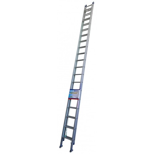 Indalex 36 Steps 130kg Rated Durable Heavy Duty Industrial Aluminium Extension Ladder With Swivel Feet