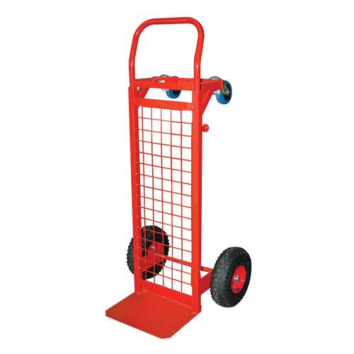 250kg Rated Hand Truck Hand Trolley Heavy Duty - Steel - 1250mm - 250mm -Pneumatic Wheels