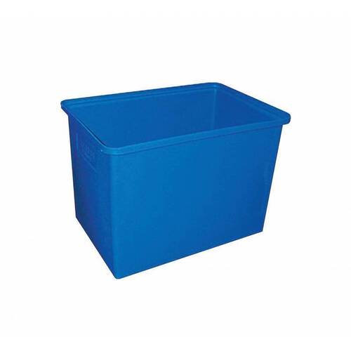 130L Plastic Rectangular Rotomould Bin - 680 x 440 x 500mm - Blue