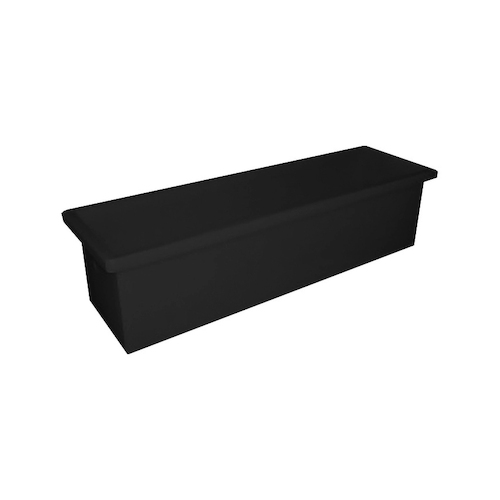300L Plastic Rectangular Rotomould Bin - 1630 x 435 x 430mm - Black
