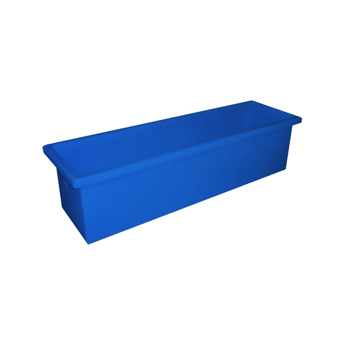 300L Plastic Rectangular Rotomould Bin - 1630 x 435 x 430mm - Blue