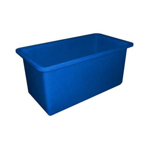 450L Plastic Rectangular Rotomould Bin  - 1220 x 610 x 610mm - Blue