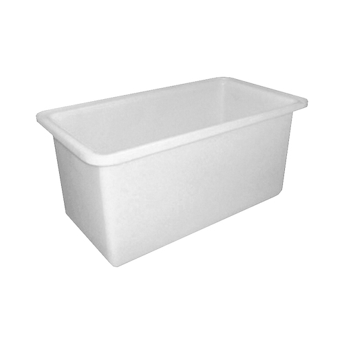 450L Plastic Rectangular Rotomould Bin - 1220 x 610 x 610mm - Natural