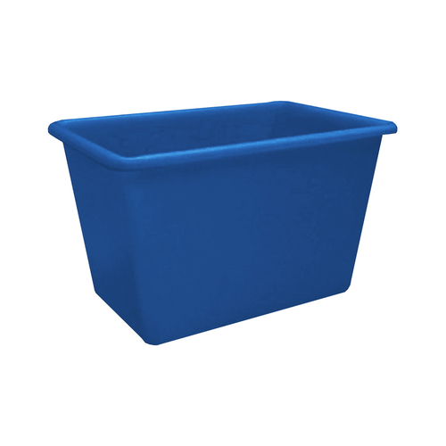 500L Plastic Rectangular Bin Rotomould - Tapered - 1100 x 720 x 740mm - Blue