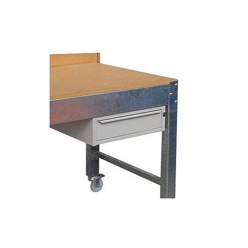 Workshop Work Bench Lockable Steel Drawer - 500 X 450 X 100mm N.B DOES NOT INCLUDE BENCH
