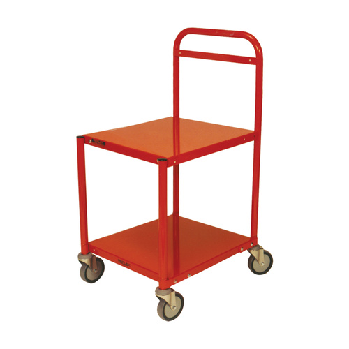 200kg Rated Steel 2 Tier Platform Trolley - 510 x 510 - Orange