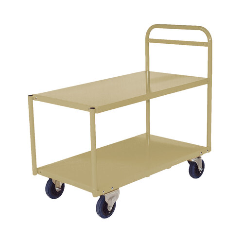 200kg Rated Steel 2 Tier Platform Trolley Medium - 1110 x 610mm - Beige