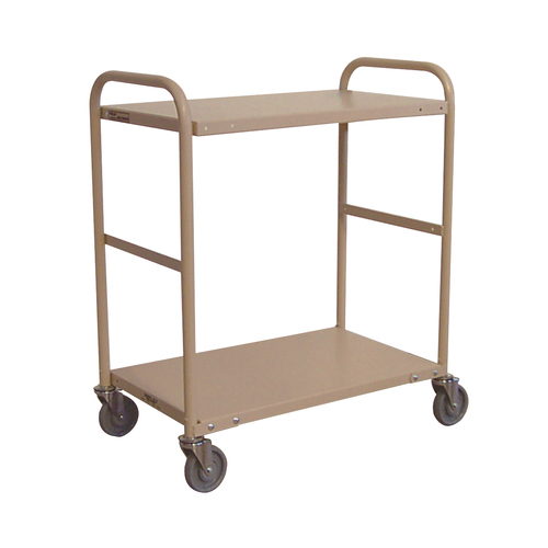 200kg Rated Steel 2 Tier Platform Trolley Medium - 1110 x 510mm - Beige