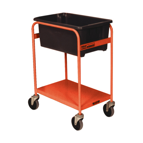 Order Picking Trolley Single Bin - Orange (52L Nally Black Bin Included) 