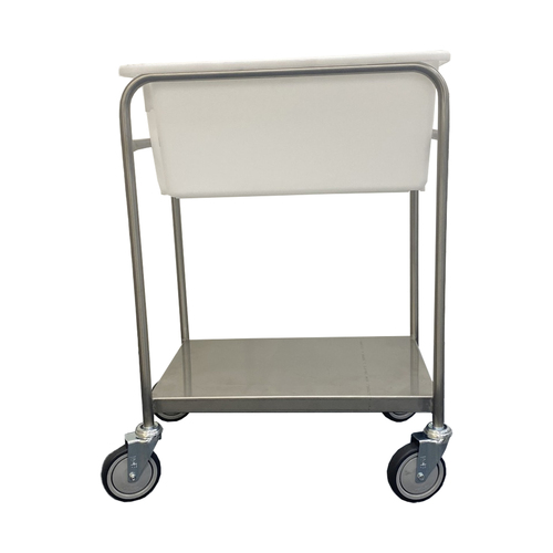 Order Picking Trolley - Standard - Stainless Steel (52L Nally Black Bin Included) 