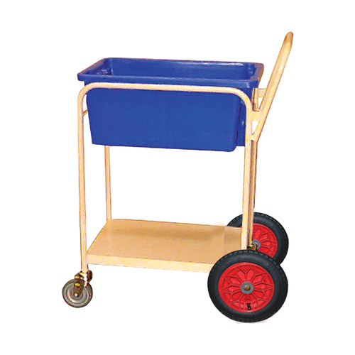 Order Picking Trolley Buggy - Push Handle - Beige (52L Nally Black Bin Included)
