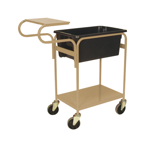 2 Tier Order Picking Trolley - Writing Top - Beige (Bin not included)