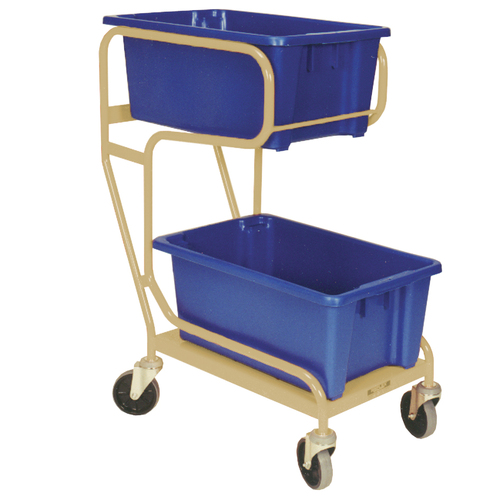 Order Picking Trolley Two Tier - Beige (Bins not included) 