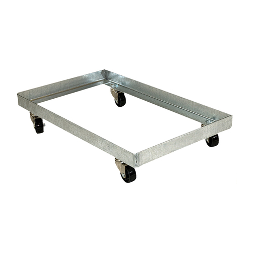 Steel Angle Framed Mobile Dolly for #7/#10/#15 Plastic Bin - Galvanised - 585 x 355 x 145mm 