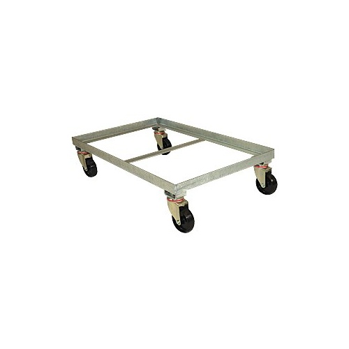 Steel Angle Framed Mobile Dolly for  REM180 Plastic Bin - Galvanised - 827 x 540 x 202mm 