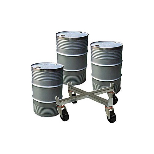 300kg Rated Steel Mobile Drum Dolly Suits 200L Drum - Galvanised 