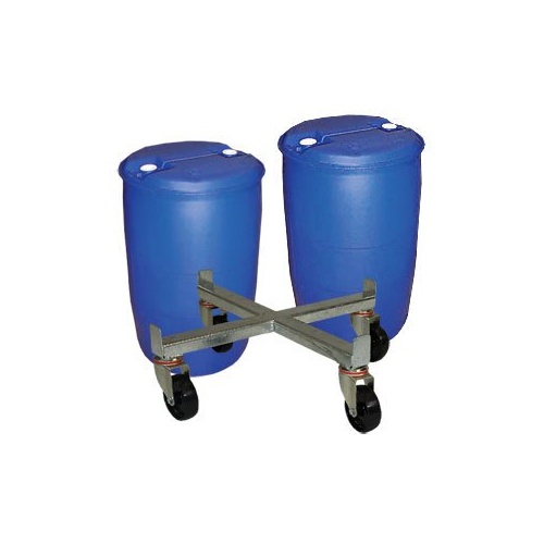 300kg Rated Steel Mobile Drum Dolly Suits 200L Drum - Galvanised 