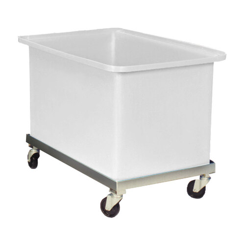 130 Litre Durable Plastic Bin Trolley - 680 x 440 x 525mm - 100mm Castors - Natural 