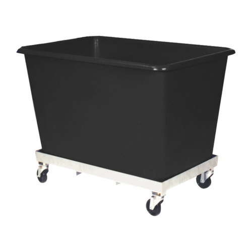 500 Litre Durable Plastic Bin Trolley - 1100 x 720 x 740mm - Black