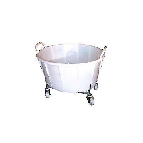 Steel Mobile Dolly Suits 54 litre Nally Oval Bin - Galvanised 