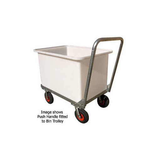 Steel Push Handle Suits 600L Bin Trolleys - Galvanised - Handle Only