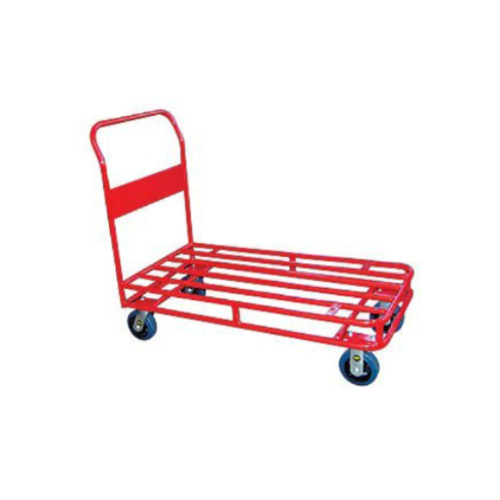 450kg Rated Heavy Duty Steel Platform Trolley - 1 Handle 4 Wheel - 1200 x 600mm - Tube Deck