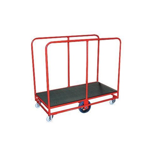 450kg Rated Heavy Duty High Side Steel Trolley 6 Wheel - 1200 x 600mm - Poly Deck 