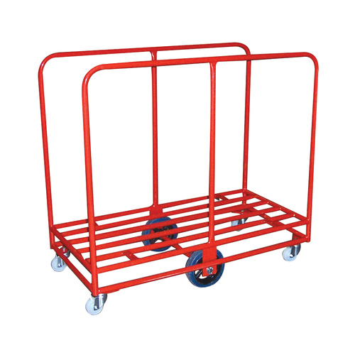 450kg Rated Heavy Duty High Side Steel Trolley 6 Wheel - 1200 x 600mm - Tube Deck 