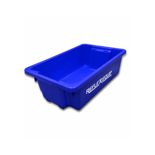 32L Food Grade Plastic Industrial Stack & Nest Crate - 645 x 413 x 210mm - Blue