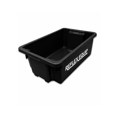32L Non-Food Grade Plastic Industrial Stack & Nest Crate - 645 x 413 x 210mm - Black