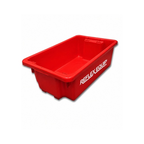 32L Food Grade Plastic Industrial Stack & Nest Crate - 645 x 413 x 210mm - Red