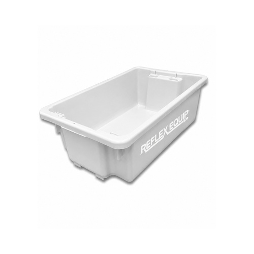 32L Food Grade Plastic Industrial Stack & Nest Crate - 645 x 413 x 210mm - White