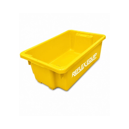 32L Food Grade Plastic Industrial Stack & Nest Crate - 645 x 413 x 210mm - Yellow