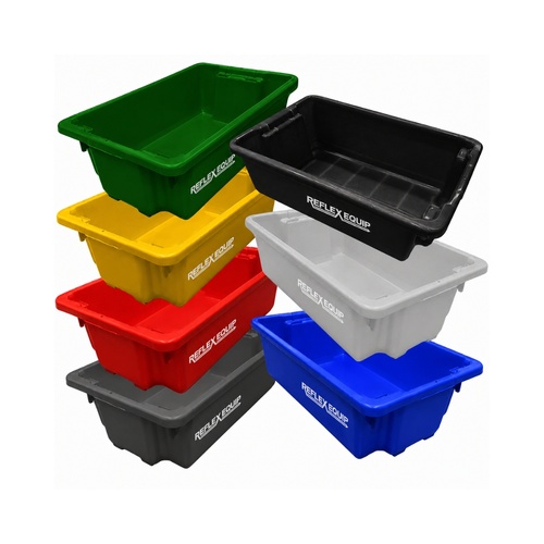32L Food Grade Plastic Industrial Stack & Nest Crate - 645 x 413 x 210mm