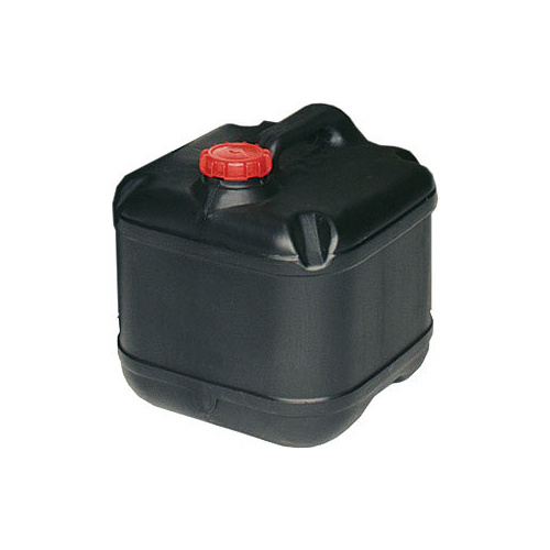15L Plastic Rectangular Drum - Black - Dangerous Goods