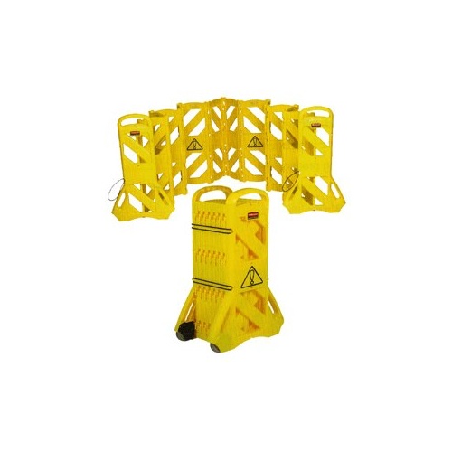 Flexible Mobile Safety Expanding Barrier - Yellow