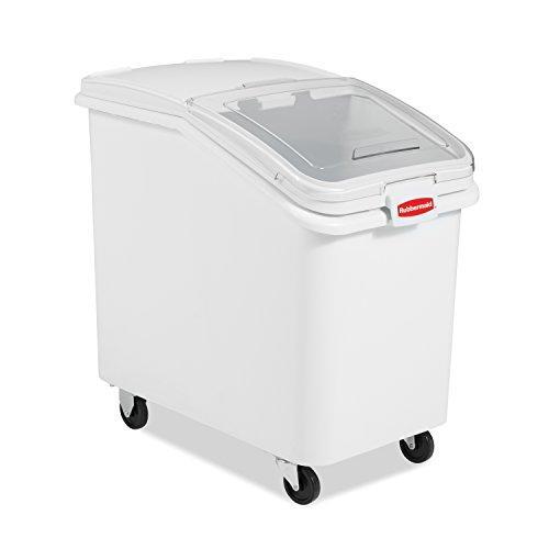 100L Mobile Ingredient Storage Bin With Scoop - Food Grade