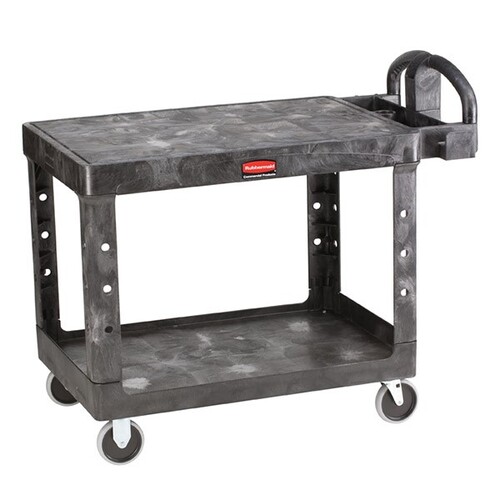 Rubbermaid 227kg Heavy Duty Trolley - 2 Tier - Black - 900 x 640mm