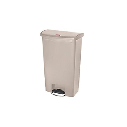 68L Rubbermaid Slim Jim Pedal Waste Bin - Beige