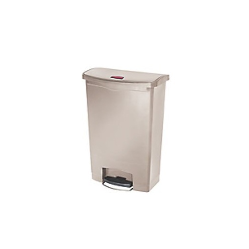 90L Rubbermaid Slim Jim Pedal Waste Bin - Beige