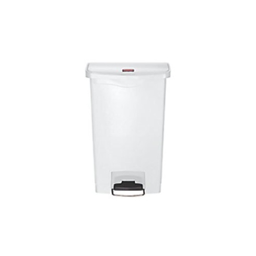 50L Rubbermaid Slim Jim Pedal Waste Bin - White