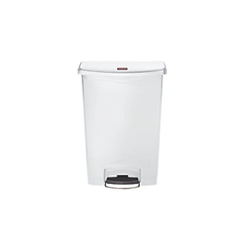 90L Rubbermaid Slim Jim Pedal Waste Bin - White
