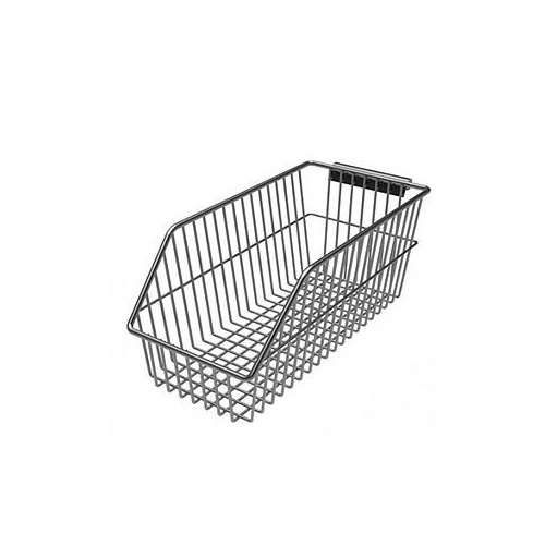 Storage Bin - Chrome Wire Basket - 105 x 190 x 85