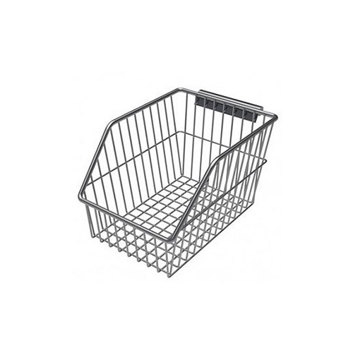 Storage Bin - Chrome Wire Basket - 105 x 125 x 85