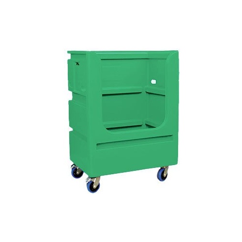 200kg Rated Laundry Linen Trolley Polyethylene - 1050 X 710 X 1500mm - Green