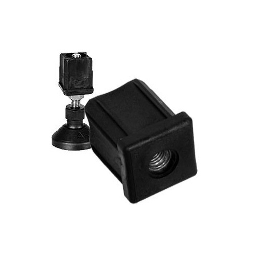 Threaded Tube End - Square - 25mm x M12