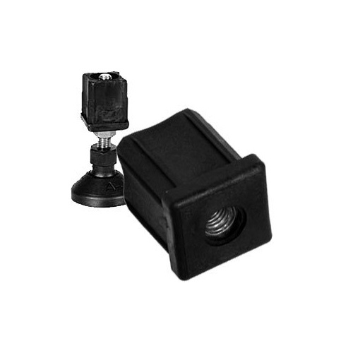 Threaded Tube End - Square - 30mm x M10