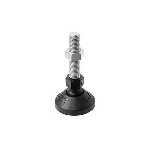 500kg Rated Industrial Adjustable Pedestal foot - 40mm diameter x 60mm high x M10