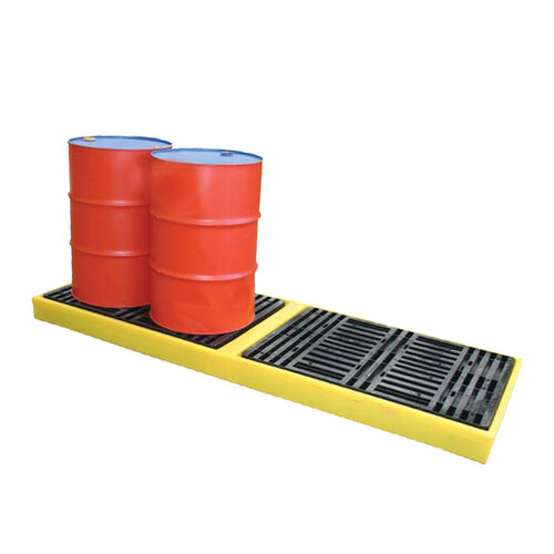 300L Spill Deck Pallet - 4 Drum Bund Inline